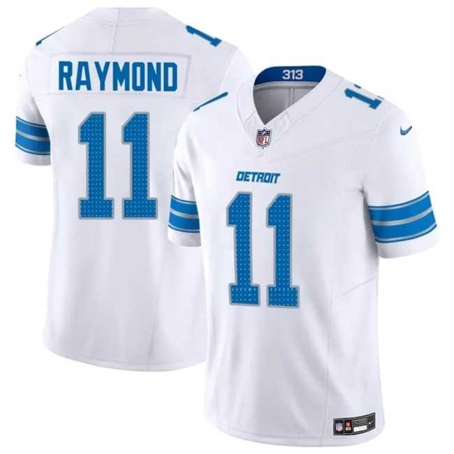Men & Women & Youth Detroit Lions #11 Kalif Raymond White 2024 F.U.S.E. Vapor Limited Stitched Jersey